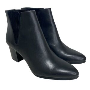 Vince Camuto - Black Leather/Suede Heeled Ankle Boot - 7.5